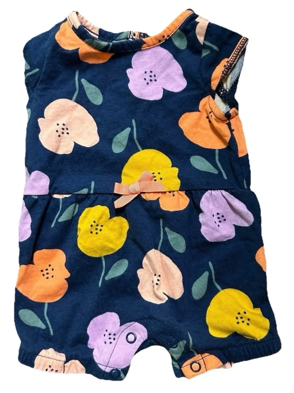 Baby Girl Summer Clothing Puma Floral Pink Purple Polka Dots Size 0-3 Months